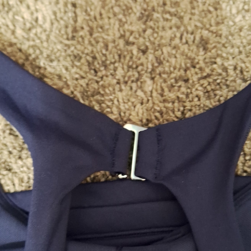 Athleta "Maldives" Tankini Swim Bra Fitted Cut-Out Tankini Top - 40B/C - Navy - Picture 10 of 10
